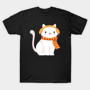 Cat loves wear scarf T-Shirt